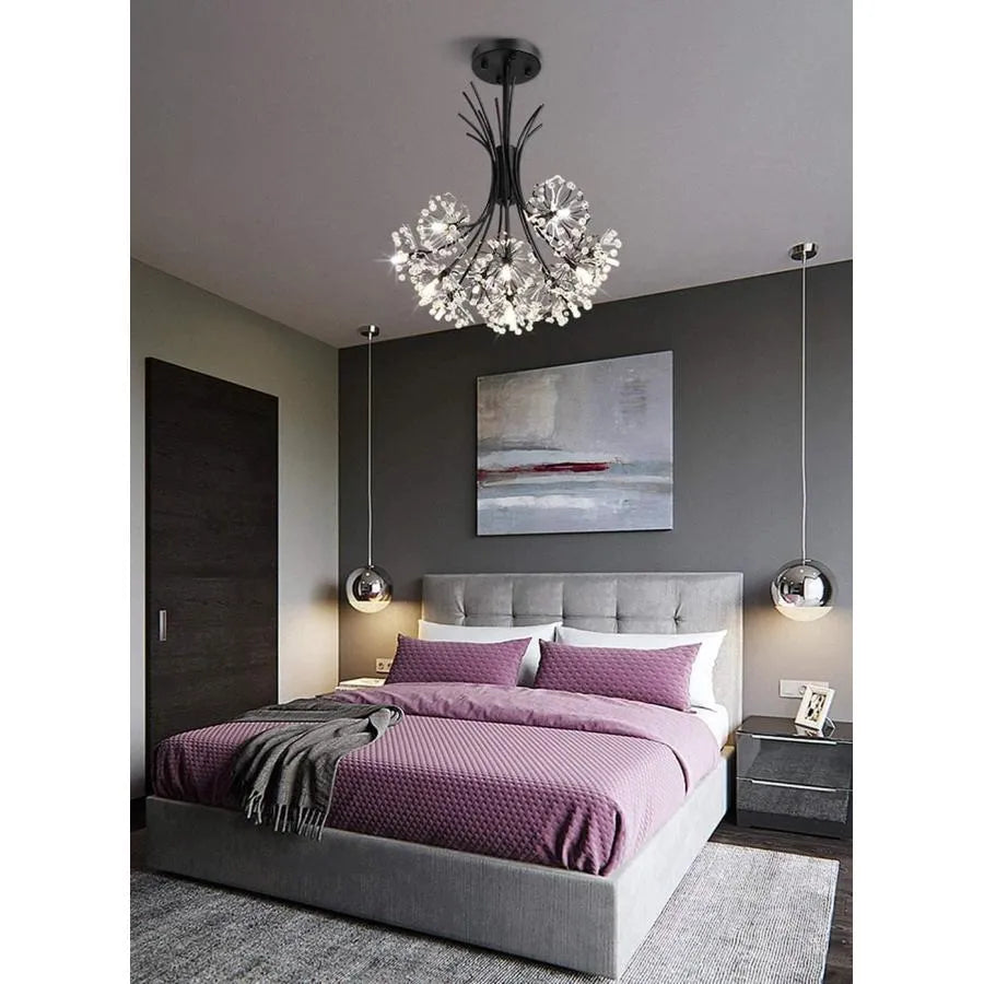 Żyrandol kryształowy PETERHOF Petito, 13xG4, średnica 52 cm, czarne nowoczesne żyrandole Domyślny tytuł Alessandro Design