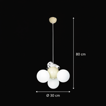Żyrandol PANDA, 3xG9, G30 cm, żywica metalowa, żyrandole dziecięce z białego złota Domyślny tytuł Alessandro Design