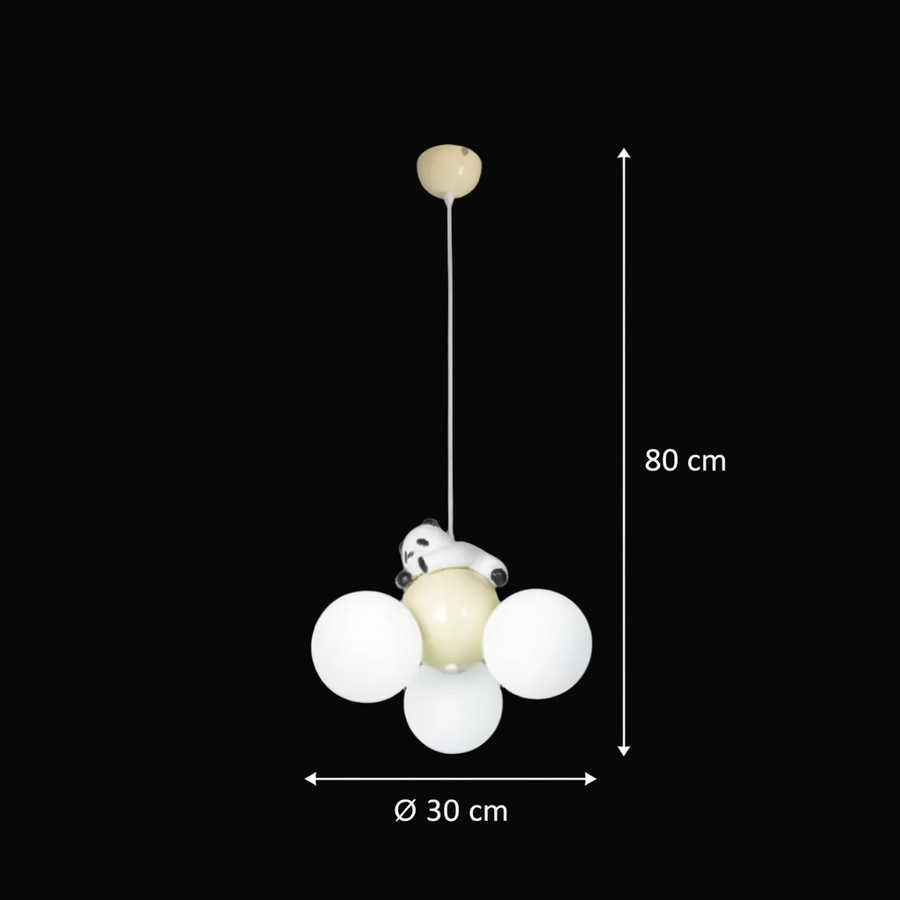 Żyrandol PANDA, 3xG9, G30 cm, żywica metalowa, żyrandole dziecięce z białego złota Domyślny tytuł Alessandro Design