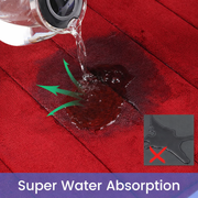Covorase de Baie, 80x50 cm / 50x40 cm, Rosu, Antiderapant, Absorbant, Set 2 bucati Covoare Baie Default Title Alessandro Design