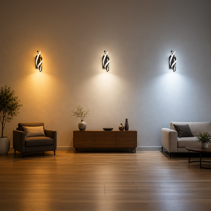 Kinkiet LED Reid 13W, światło zimne/ciepłe/neutralne, czarny Kinkiety wewnętrzne Tytuł domyślny Alessandro Design