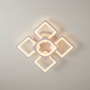 Żyrandol LED z pilotem ZOE 70W, 5 kwadratów, światło zimne/ciepłe/neutralne, możliwość przyciemniania, biały Żyrandol LED z pilotem Domyślny tytuł Alessandro Design