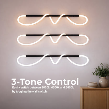 Żyrandol LED DIVINO z elastyczną rurką silikonową – 24 W, regulowane światło, matowe czarne nowoczesne żyrandole Domyślny tytuł Alessandro Design