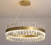 Żyrandol LED CASERTA Magno z pilotem, 68W, możliwość przyciemniania, 3000K/4000K/6000K, średnica 60cm, złote żyrandole kryształowe Domyślny tytuł Alessandro Design