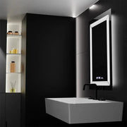 Prostokątne lustro LED, 60x80cm, czujnik światła Venezia Marcello, system przeciwmgielny, zegar i termometr, możliwość przyciemniania, ciepłe, neutralne, zimne światło 3000K/4000K/6000K Marcello Mirrors Domyślny tytuł Alessandro Design
