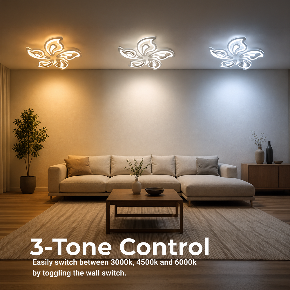 Żyrandol LED z pilotem LILY 86W, 5 elementów, światło zimne/ciepłe/neutralne, możliwość przyciemniania, biały Żyrandol LED z pilotem Domyślny tytuł Alessandro Design