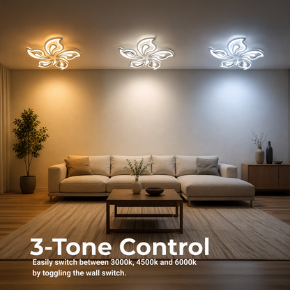 Żyrandol LED z pilotem LILY 86W, 5 elementów, światło zimne/ciepłe/neutralne, możliwość przyciemniania, biały Żyrandol LED z pilotem Domyślny tytuł Alessandro Design