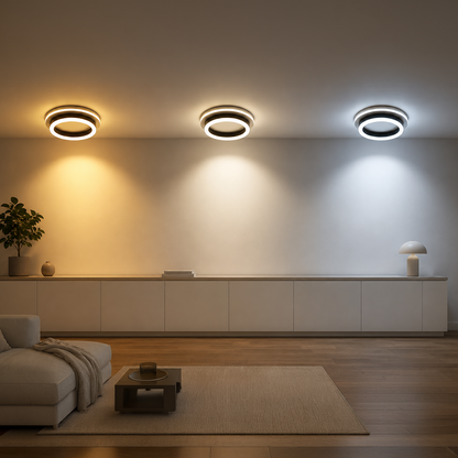 MODERN Żyrandol LED 25W, średnica 20cm, okrągły, światło zimne/ciepłe/neutralne, czarne żyrandole LED Domyślny tytuł Alessandro Design