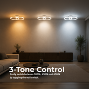Żyrandol LED z pilotem BETTY 27W, 2 koła, światło zimne/ciepłe/neutralne, możliwość przyciemniania, biały żyrandol LED z pilotem Domyślny tytuł Alessandro Design