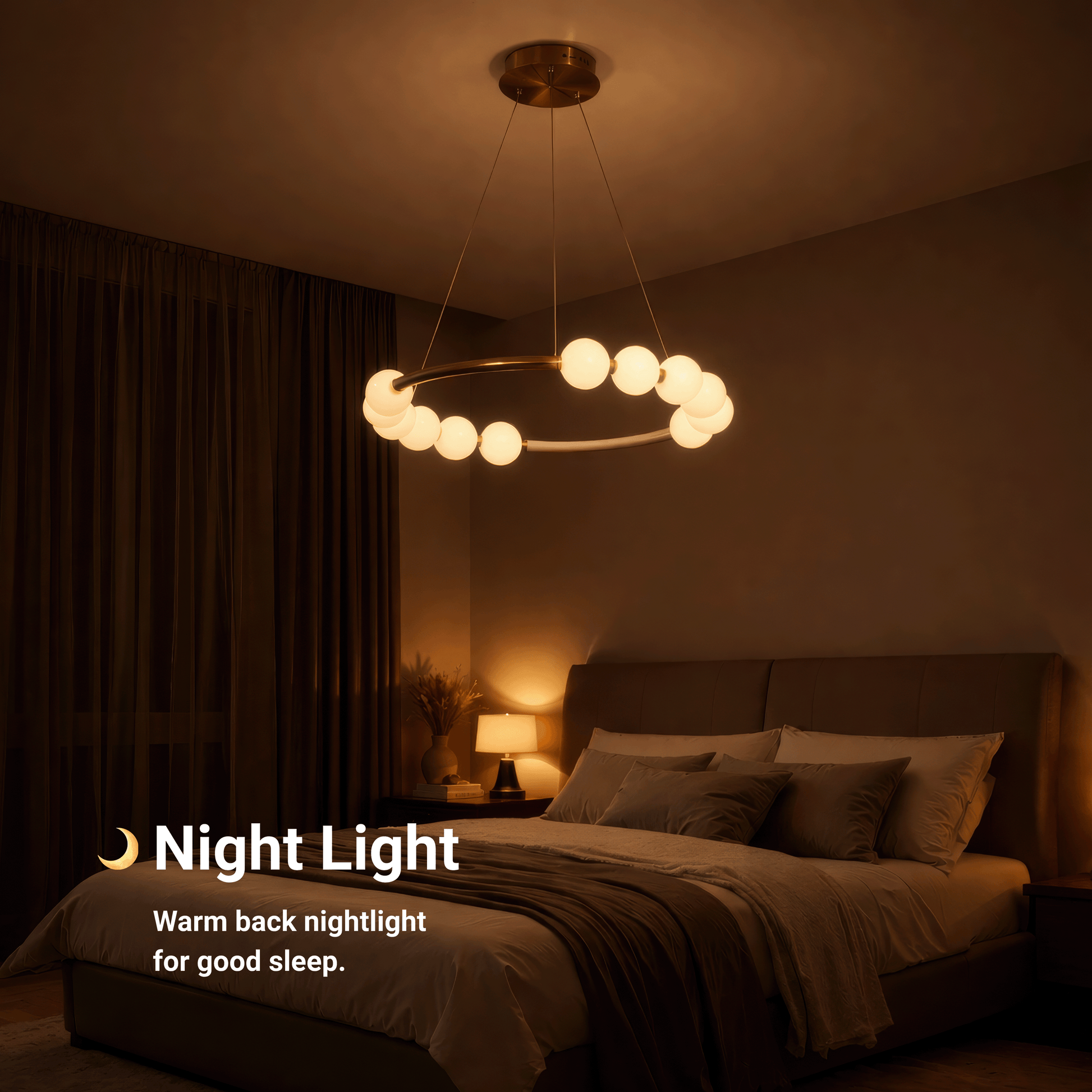 Lampa wisząca LED Akrylowa Nova 57W z pilotem, możliwość przyciemniania, 3000K/4000K/6000K, złote, metalowe i akrylowe żyrandole LED z pilotem Domyślny tytuł Alessandro Design