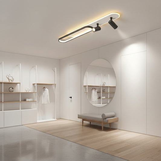 Żyrandol LED z regulowanym projektorem FISSO Camilla 70W, światło zimne/ciepłe/neutralne, czarne żyrandole LED Domyślny tytuł Alessandro Design