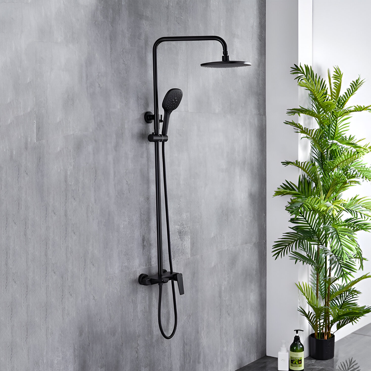 Kolumna prysznicowa, mosiądz sanitarny, czarny, baterie i kolumny prysznicowe 9960H Tytuł domyślny Alessandro Design