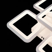 Żyrandol LED z pilotem ZOE 70W, 5 kwadratów, światło zimne/ciepłe/neutralne, możliwość przyciemniania, biały Żyrandol LED z pilotem Domyślny tytuł Alessandro Design