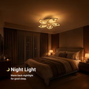 Żyrandol LED z pilotem GLORIOSA 95W, 5 płatków, światło zimne/ciepłe/neutralne, możliwość przyciemniania, biały Żyrandol LED z pilotem Domyślny tytuł Alessandro Design