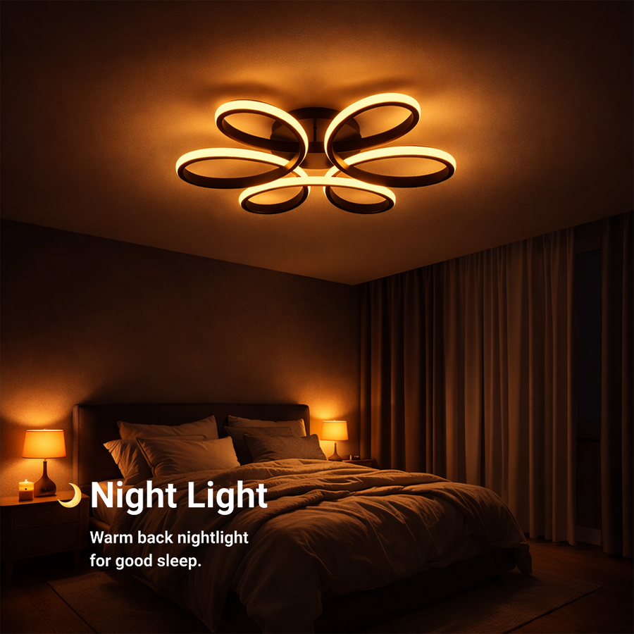 Żyrandol LED z pilotem HELIX 63W, światło zimne/ciepłe/neutralne, możliwość przyciemniania, czarne Żyrandole LED z pilotem Domyślny tytuł Alessandro Design
