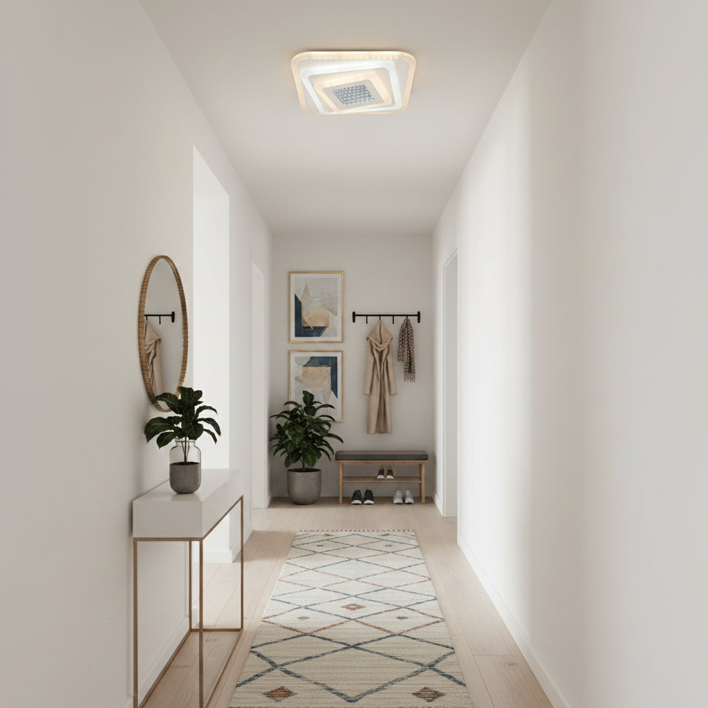 Żyrandol LED NEXA 3D 46W, kwadratowy, światło zimne/ciepłe/neutralne, białe żyrandole LED Domyślny tytuł Alessandro Design