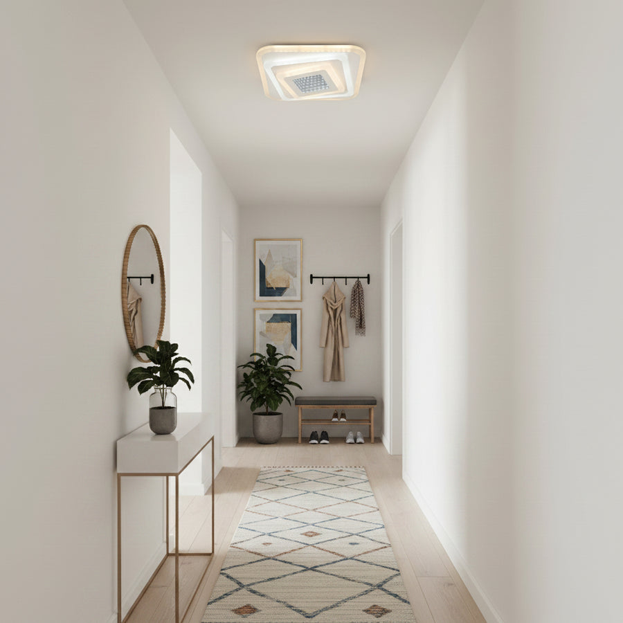 Żyrandol LED NEXA 3D 46W, kwadratowy, światło zimne/ciepłe/neutralne, białe żyrandole LED Domyślny tytuł Alessandro Design