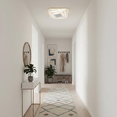 Żyrandol LED NEXA 3D 46W, Kwadrat, Światło Zimne/Ciepłe/Neutralne, Biały