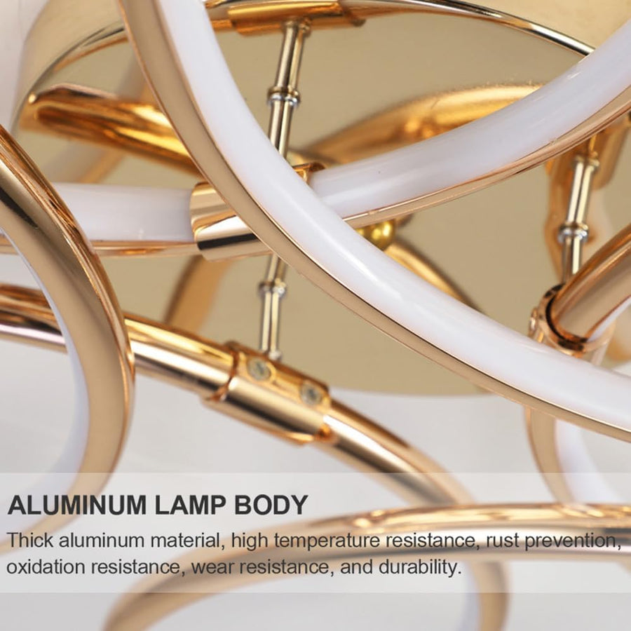 Żyrandol LED z pilotem ORBIS Magno, 25W, światło ciepłe/zimne/neutralne 3000K/4000K/6000K, możliwość przyciemniania, złote, metalowe i silikonowe Żyrandole LED z pilotem Domyślny tytuł Alessandro Design