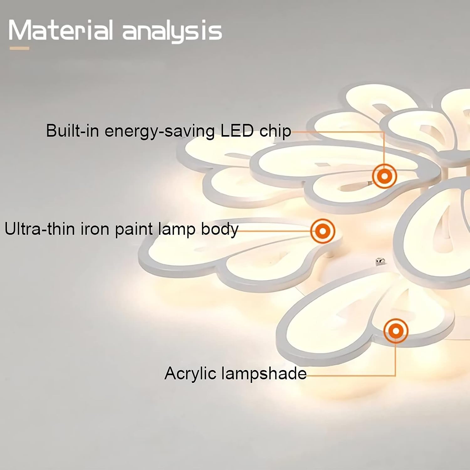 Żyrandol LED z pilotem BLOSSOM 146W, 12 płatków, światło zimne/ciepłe/neutralne 3000k/4000k/6000k, możliwość przyciemniania, biały żyrandol LED z pilotem Domyślny tytuł Alessandro Design