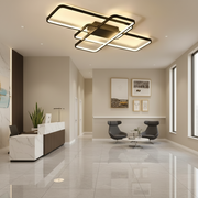 Żyrandol LED IANUSIS z pilotem 95 W, 3 elementy, światło zimne/ciepłe/neutralne, możliwość przyciemniania, czarne żyrandole LED z pilotem Domyślny tytuł Alessandro Design