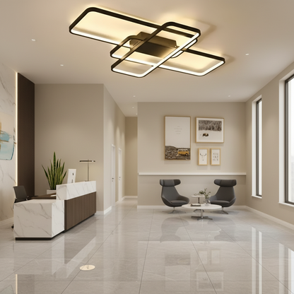 Żyrandol LED IANUSIS z pilotem 95 W, 3 elementy, światło zimne/ciepłe/neutralne, możliwość przyciemniania, czarne żyrandole LED z pilotem Domyślny tytuł Alessandro Design