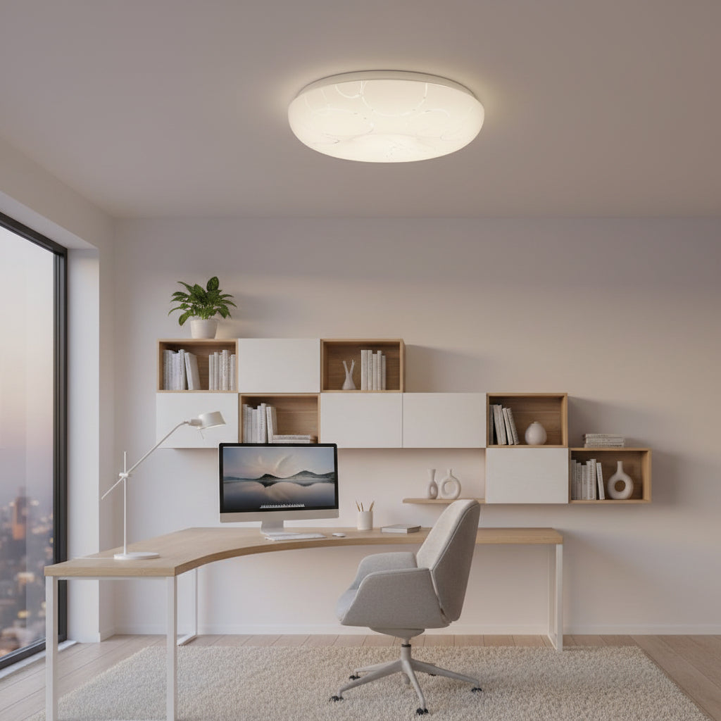 Lampa sufitowa LED 35 cm, 31W, 3000K / 4000K / 6000K, biała, metalowa i akrylowa Lampa sufitowa LED Domyślny tytuł Alessandro Design
