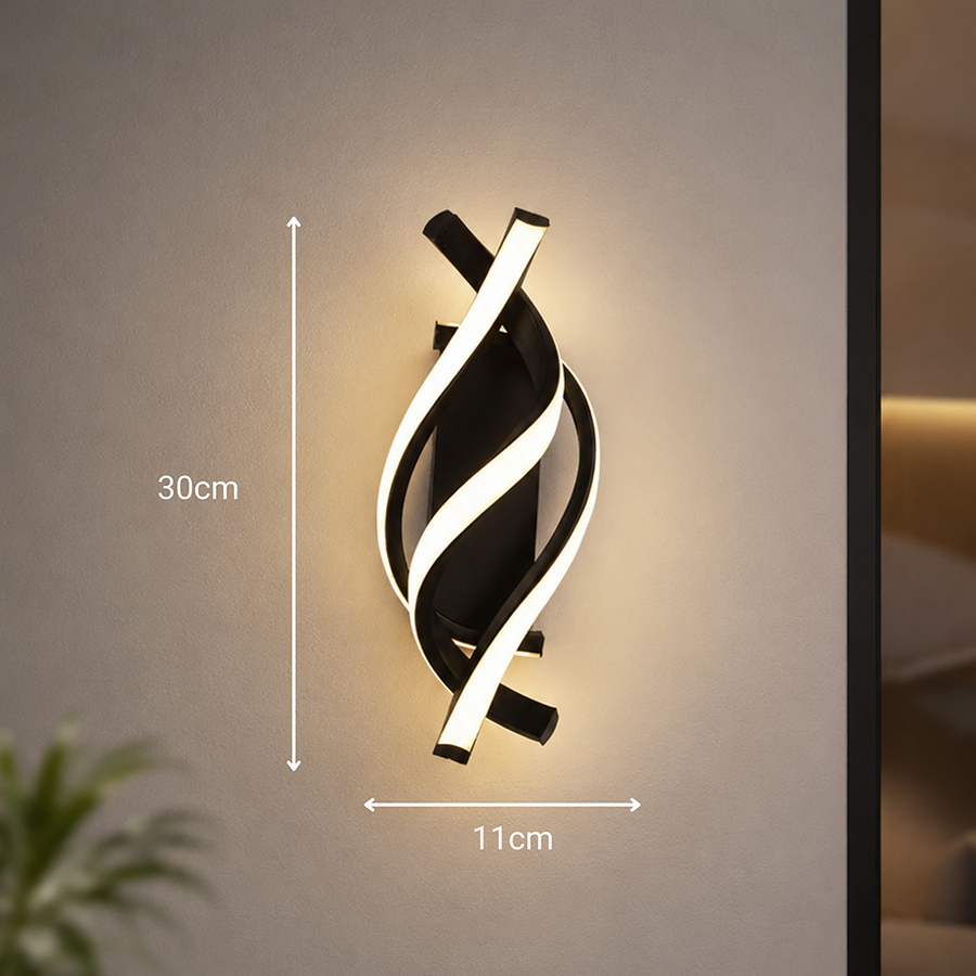 Kinkiet LED Reid 13W, światło zimne/ciepłe/neutralne, czarny Kinkiety wewnętrzne Tytuł domyślny Alessandro Design