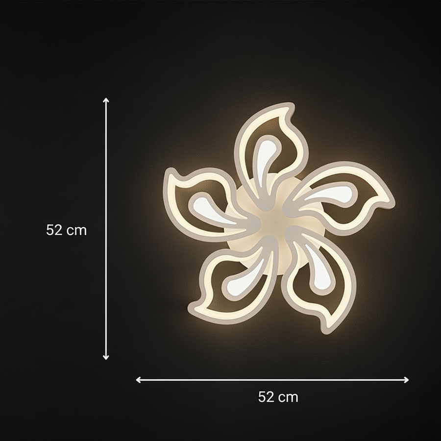 Żyrandol LED z pilotem LILY 86W, 5 elementów, światło zimne/ciepłe/neutralne, możliwość przyciemniania, biały Żyrandol LED z pilotem Domyślny tytuł Alessandro Design