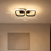 Żyrandol LED VERTEX 21W, 2 kwadraty, liniowy, światło zimne/ciepłe/neutralne, czarne żyrandole LED Domyślny tytuł Alessandro Design
