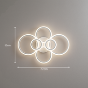Żyrandol LED z pilotem BETTY 82W, 6 kółek, światło zimne/ciepłe/neutralne, możliwość przyciemniania, biały Żyrandol LED z pilotem Domyślny tytuł Alessandro Design