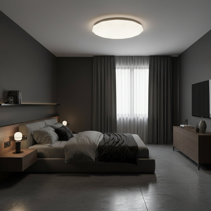 Lampa sufitowa LED Hexagon 35 cm, 32W, 3000K / 4000K / 6000K, biała, metalowa i akrylowa lampa sufitowa LED Domyślny tytuł Alessandro Design