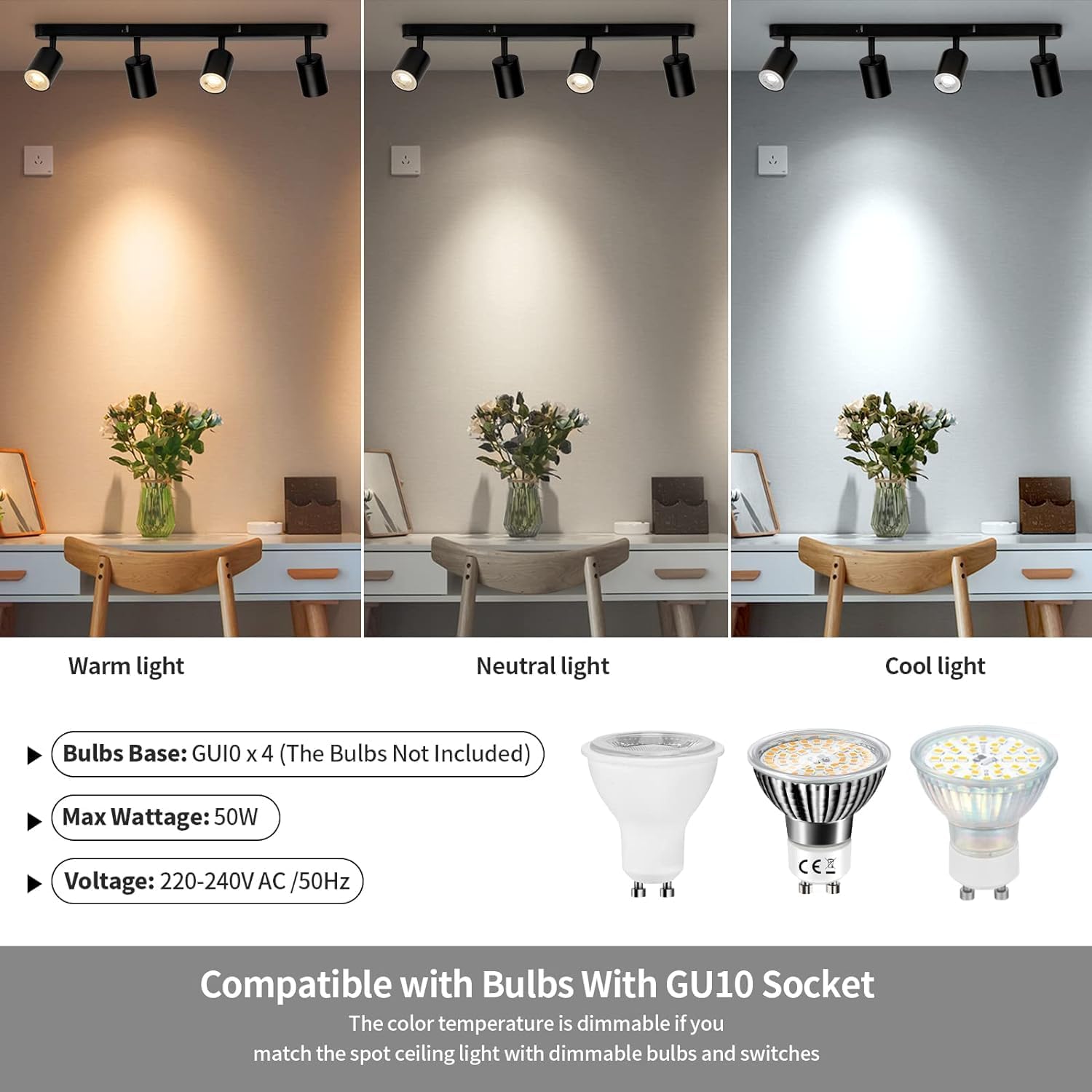 Nowoczesny klasyczny żyrandol, Joom z projektorem liniowym, 4XGU10, metal, czarny, żarówki nie są wliczone w cenę Żyrandole LED Domyślny tytuł Alessandro Design