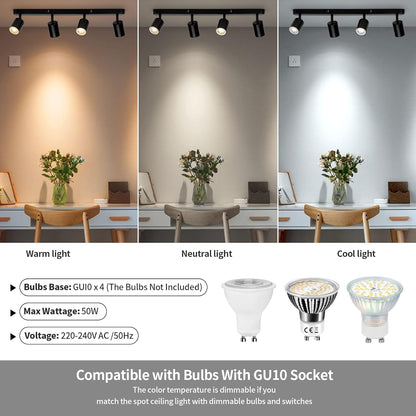 Nowoczesny klasyczny żyrandol, Joom z projektorem liniowym, 4XGU10, metal, czarny, żarówki nie są wliczone w cenę Żyrandole LED Domyślny tytuł Alessandro Design