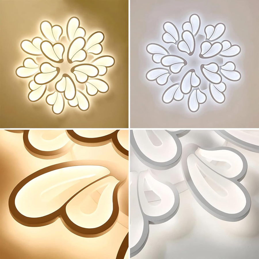 Żyrandol LED z pilotem BLOSSOM 146W, 12 płatków, światło zimne/ciepłe/neutralne 3000k/4000k/6000k, możliwość przyciemniania, biały żyrandol LED z pilotem Domyślny tytuł Alessandro Design