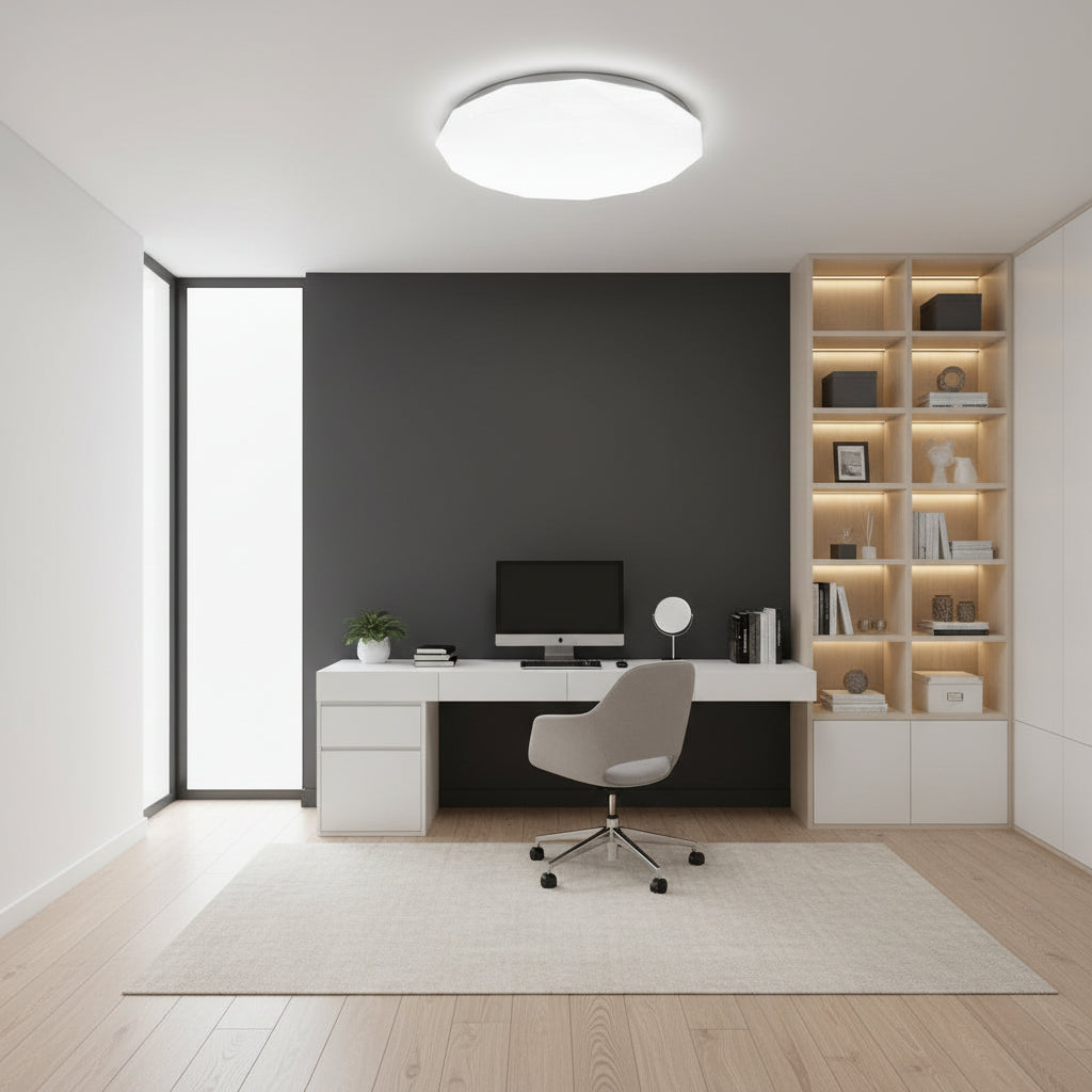 Lampa sufitowa LED Hexagon 35 cm, 32W, 3000K / 4000K / 6000K, biała, metalowa i akrylowa lampa sufitowa LED Domyślny tytuł Alessandro Design