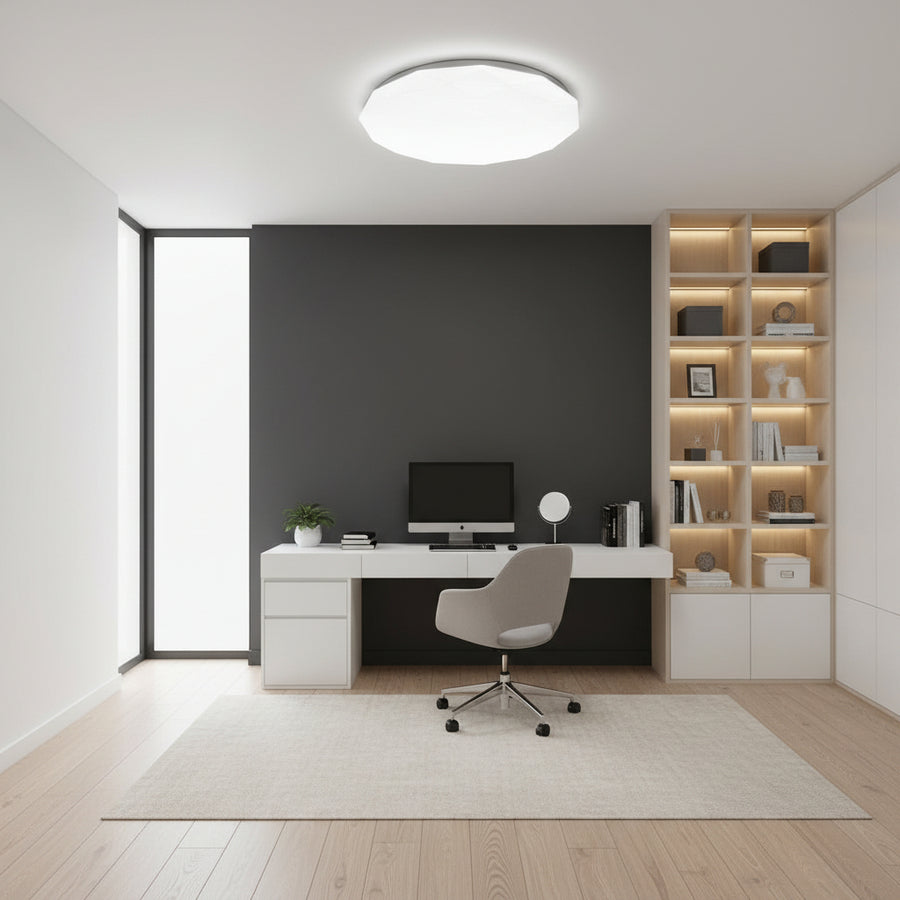 Lampa sufitowa LED Hexagon 35 cm, 32W, 3000K / 4000K / 6000K, biała, metalowa i akrylowa lampa sufitowa LED Domyślny tytuł Alessandro Design
