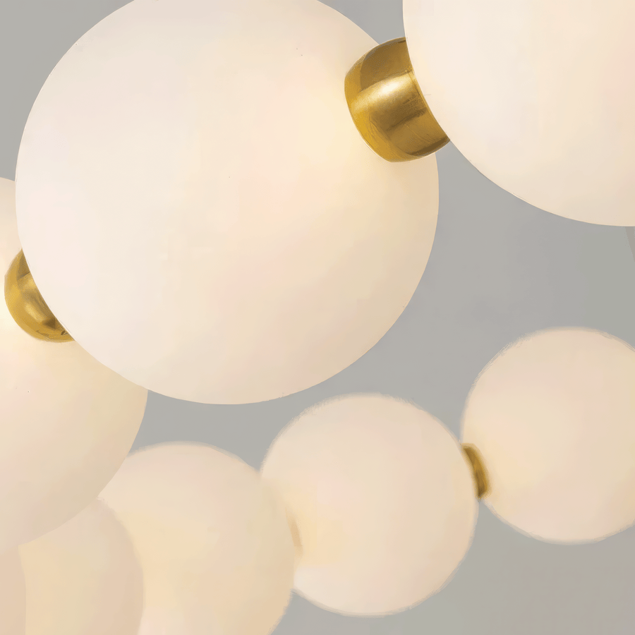 Lampa wisząca LED Akrylowa Nova 57W z pilotem, możliwość przyciemniania, 3000K/4000K/6000K, złote, metalowe i akrylowe żyrandole LED z pilotem Domyślny tytuł Alessandro Design