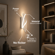 Kinkiet LED Reid 13W, światło zimne/ciepłe/neutralne, białe Kinkiety wewnętrzne Tytuł domyślny Alessandro Design