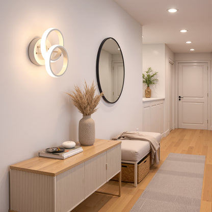 Żyrandol LED VERTEX CIRCULA 21W, 2 koła, metalowe ramki, światło zimne/ciepłe/neutralne, białe żyrandole LED Domyślny tytuł Alessandro Design