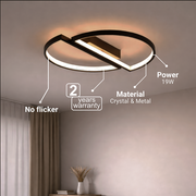 Żyrandol LED z pilotem VECTOR ARCUS 52W, 2 elementy, światło zimne/ciepłe/neutralne, możliwość przyciemniania, czarne Żyrandole LED z pilotem Domyślny tytuł Alessandro Design