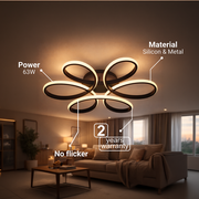 Żyrandol LED z pilotem HELIX 63W, światło zimne/ciepłe/neutralne, możliwość przyciemniania, czarne Żyrandole LED z pilotem Domyślny tytuł Alessandro Design