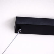 Zawieszany żyrandol LED z pilotem, FLUX, 27W, 116cm, światło zimne/ciepłe/neutralne 3000K/4000K/6000K, możliwość przyciemniania, czarny, regulowana wysokość, metalowe i silikonowe nowoczesne żyrandole Domyślny tytuł Alessandro Design