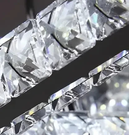 Zawieszany żyrandol LED z pilotem i kryształem PRISM ANTEA 57W, 2 koła, światło zimne/ciepłe/neutralne, możliwość przyciemniania, błyszczący chrom, regulowana wysokość Żyrandole LED z pilotem Domyślny tytuł Alessandro Design
