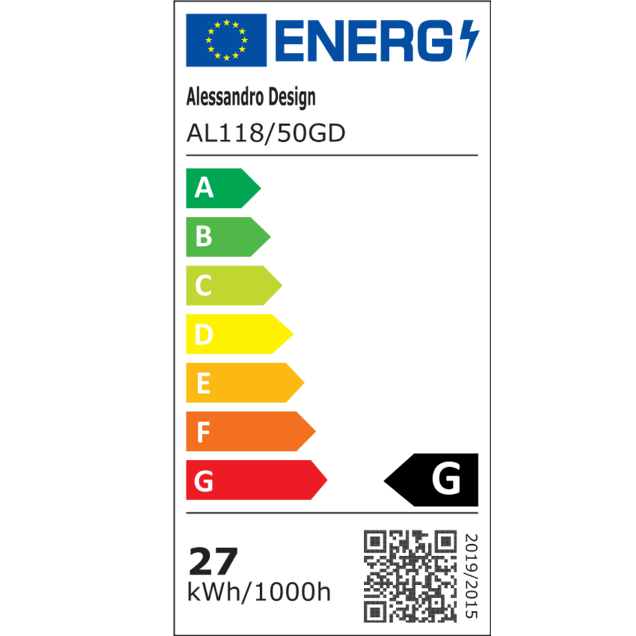 Kinkiet LED, 110 cm, 3000 K/4000 K/6000 K, złoty kinkiet wewnętrzny tytuł domyślny Alessandro Design