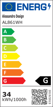 Kinkiet LED Cheisa, 34 W, biały, światło zimne/ciepłe/neutralne Kinkiety wewnętrzne Tytuł domyślny Alessandro Design