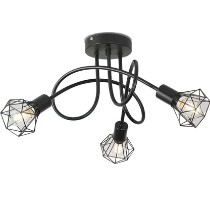 Żyrandol Shion 3xE27, Czarny, Metal, Średnica 50cm Żyrandole Przemysłowe Domyślny Tytuł Alessandro Design