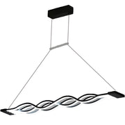 Zawieszany żyrandol LED z pilotem WAVE 89W, liniowy, światło zimne/ciepłe/neutralne, możliwość przyciemniania, czarny, żyrandole LED z regulacją wysokości z pilotem Domyślny tytuł Alessandro Design