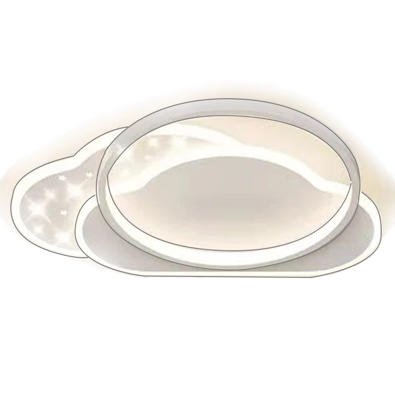 Żyrandol LED z pilotem NUVIA 71W, Chmura, Światło zimne/ciepłe/Neutralne, Możliwość ściemniania, Biały Żyrandol LED z pilotem Domyślny tytuł Alessandro Design