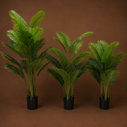 Plantă Artificială Tip Palmier Areca, 12 frunze, 120 cm, Verde